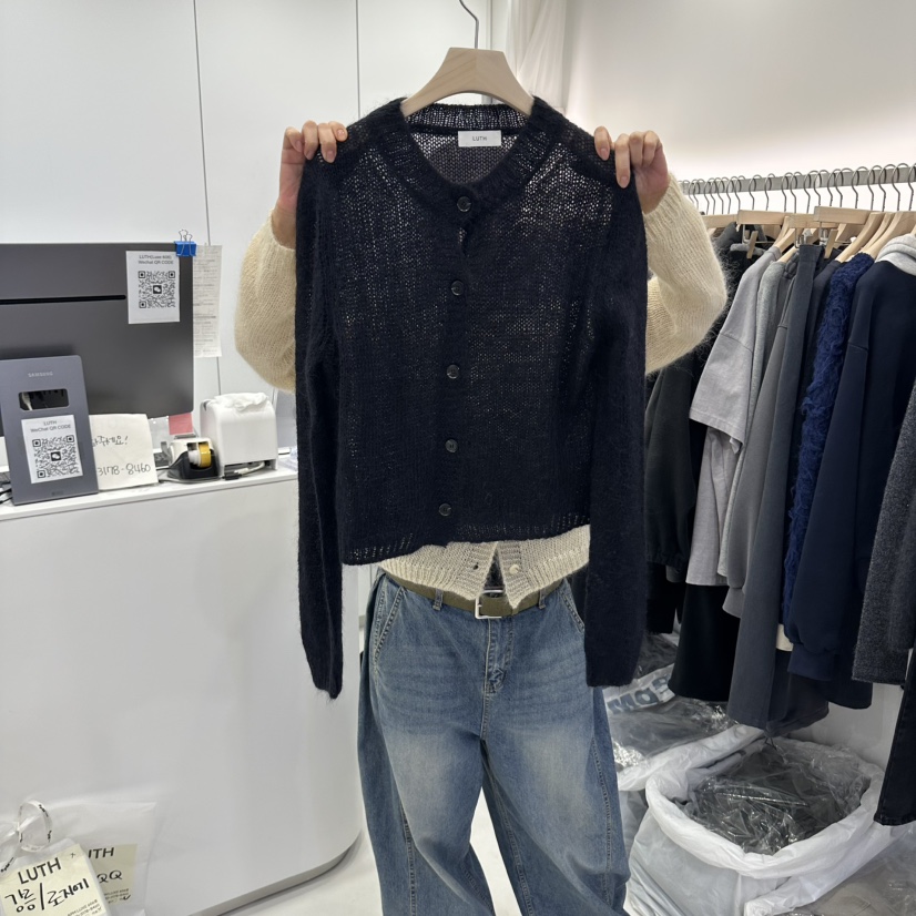 LUTH韓國直郵女士新品真品推薦熱賣時尚人氣休閑開衫羊駝LUTH開衫圖色3