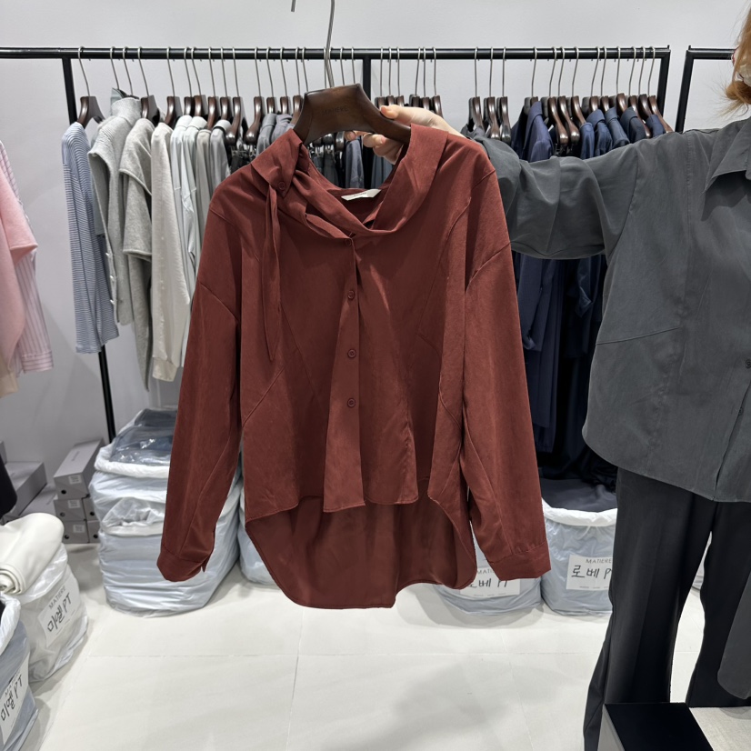 MATIERE韓國直郵女士新品職業時尚推薦休閑真品襯衫蕾絲衫MATIERE襯衫/蕾絲衫圖色1