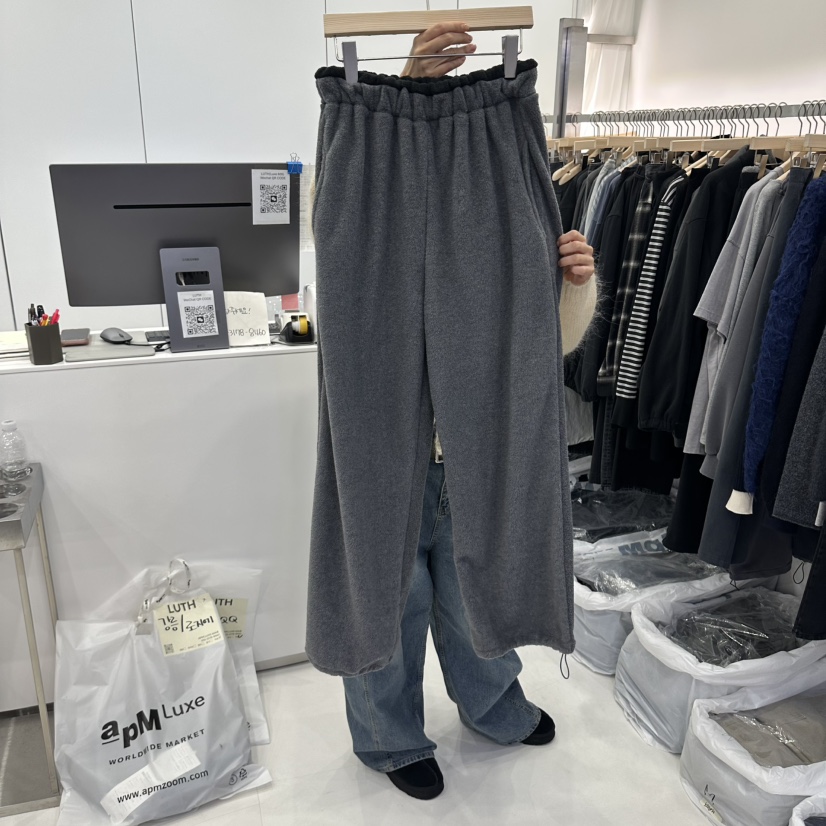 LUTH韓國直郵女士新款職業休閑真品時尚熱賣休閑褲加絨抓絨LUTH休閑褲圖色2