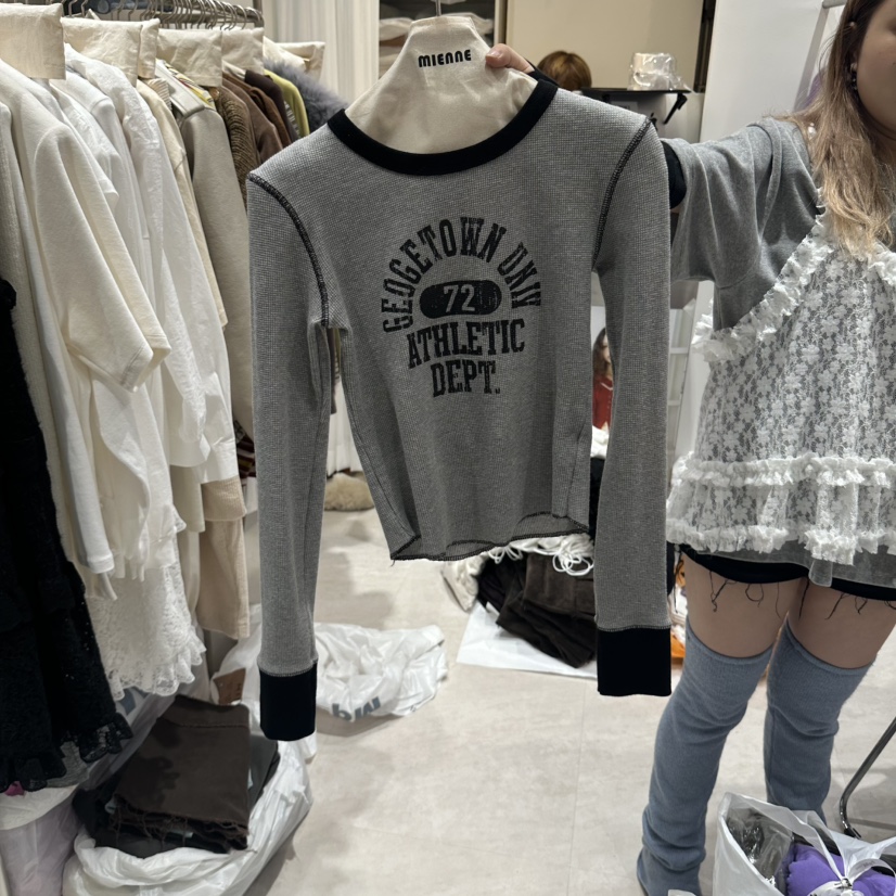 MIENNE韓國代購女士新品職業真品熱賣時尚推薦人氣長袖T恤MIENNE長袖T恤圖色2