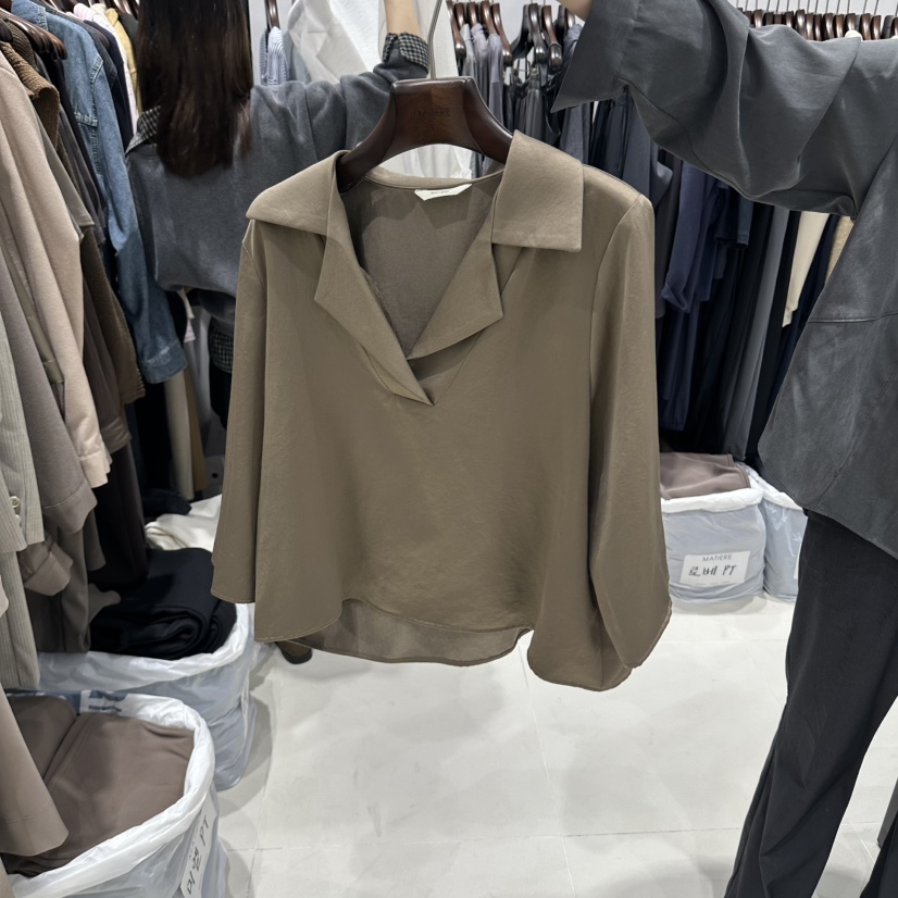 MATIERE韓國代購女士新品休閑人氣熱賣真品推薦襯衫蕾絲衫MATIERE襯衫/蕾絲衫圖色1