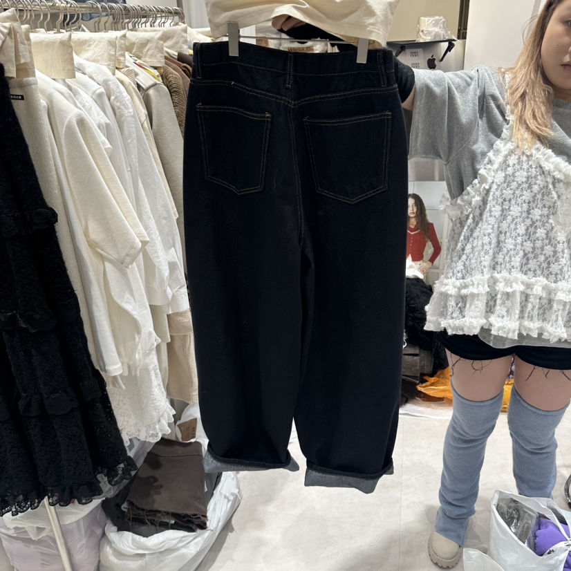 MIENNE韓國直郵女裝新品人氣休閑熱賣真品時尚牛仔褲不褪色MIENNE牛仔褲