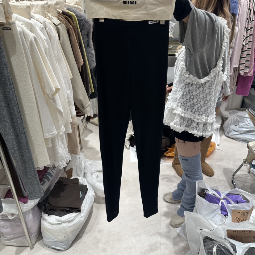 MIENNE東大門代購女士新品真品時尚熱賣打底褲鯊魚褲緊身褲MIENNE打底褲/鯊魚褲圖色2黑色