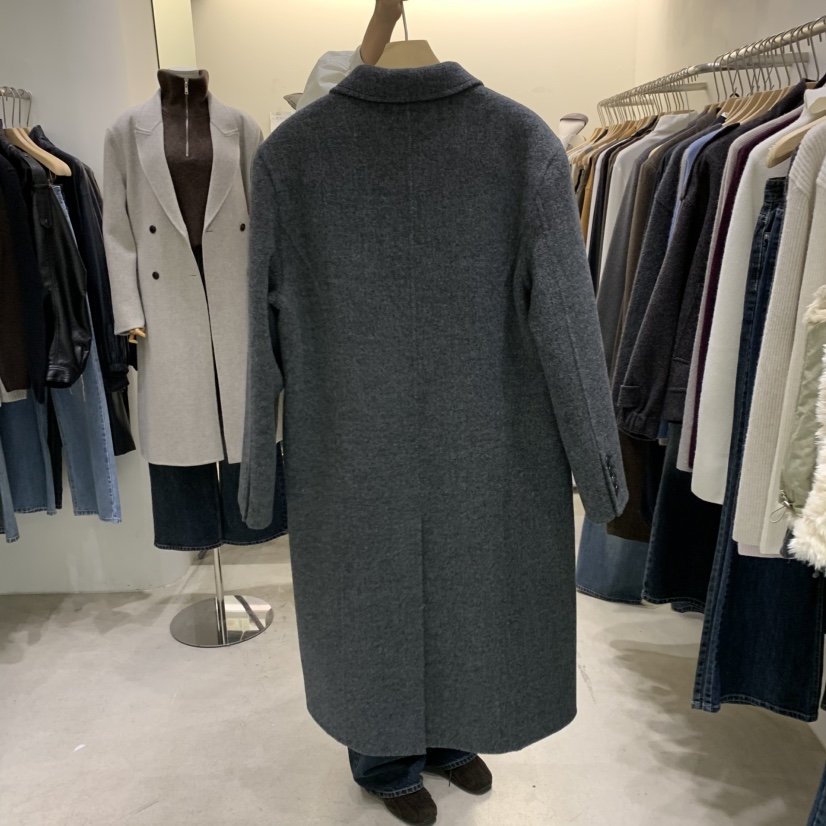 PHILO東大門實拍女士新款時尚真品職業熱賣中長款大衣翻領PHILO中長款大衣