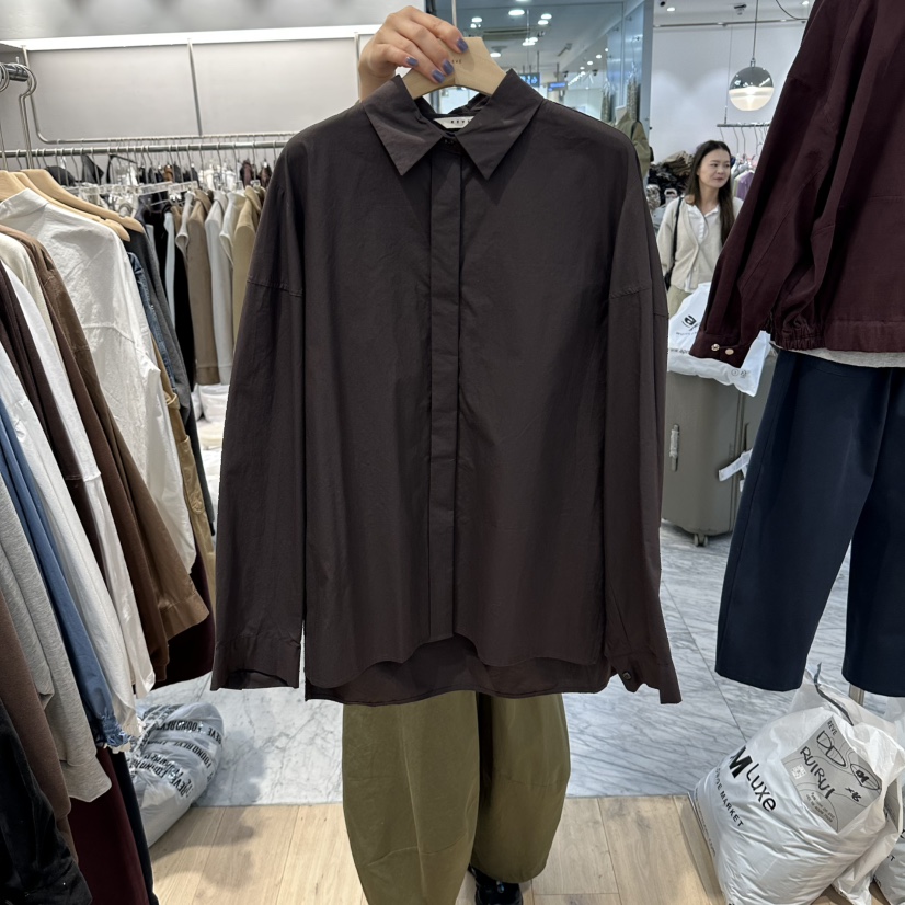 REVE-L東大門直郵女士新品真品時尚熱賣休閑推薦襯衫蕾絲衫REVE-L襯衫/蕾絲衫圖色3深棕色