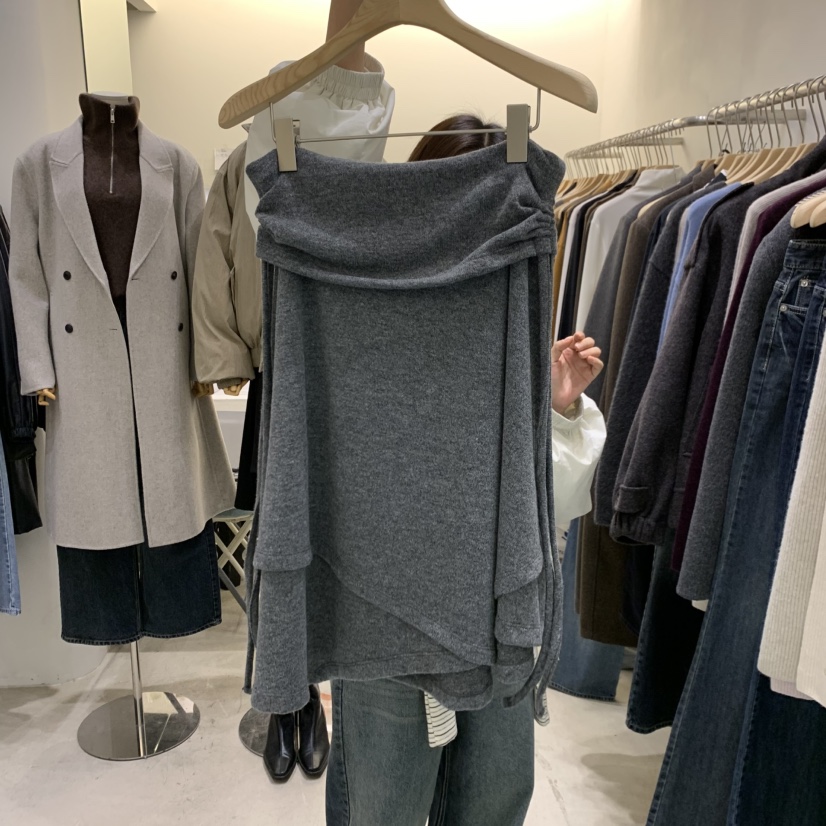 PHILO韓國直郵女裝新品真品人氣職業熱賣半身裙中短裙折疊PHILO半身裙/中短裙圖色1