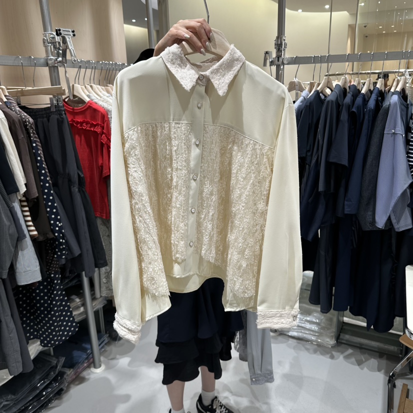 RUMBA韓國直郵女士新品人氣休閑職業真品時尚推薦襯衫蕾絲衫RUMBA襯衫/蕾絲衫圖色1