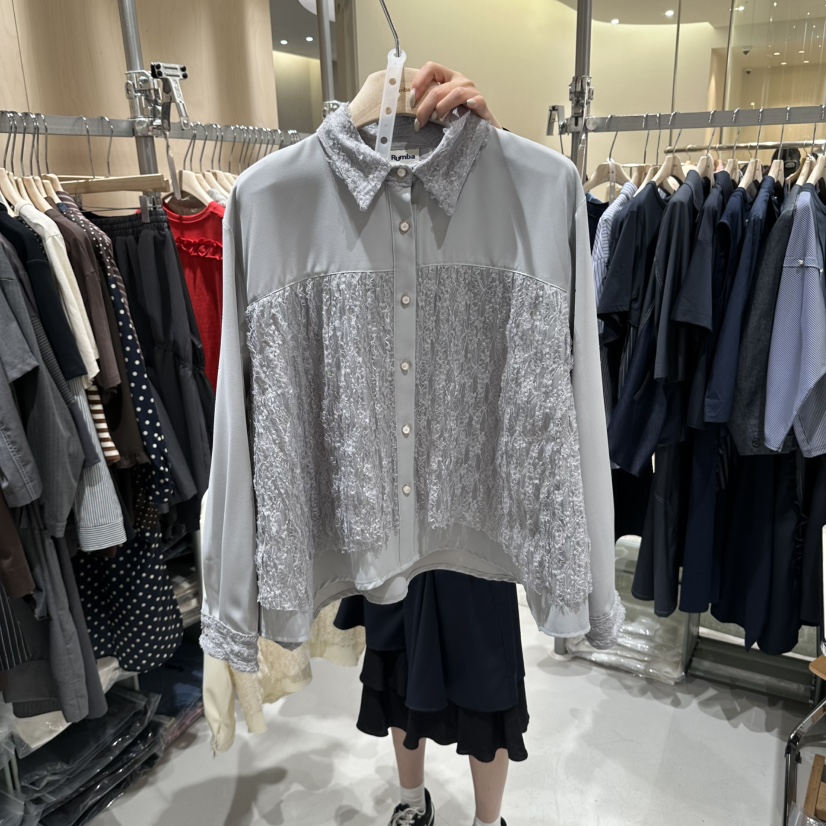 RUMBA韓國直郵女士新品人氣休閑職業真品時尚推薦襯衫蕾絲衫RUMBA襯衫/蕾絲衫圖色2