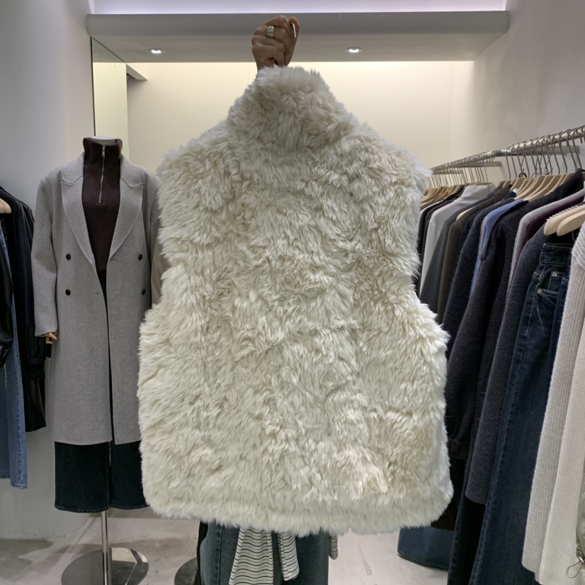 PHILO東大門直郵女士新品時尚熱賣職業馬甲兩面穿毛皮雙面PHILO馬甲