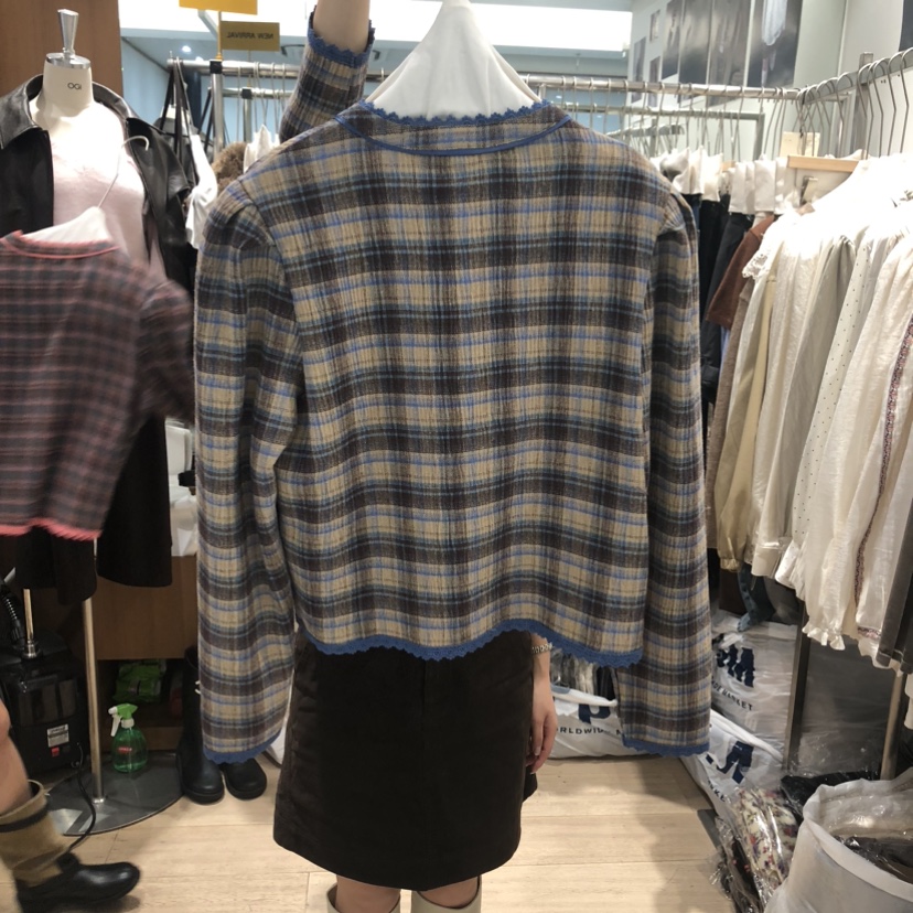 FLAT OGI東大門代購女士新款時尚休閑推薦真品襯衫蕾絲衫FLat OGI襯衫/蕾絲衫