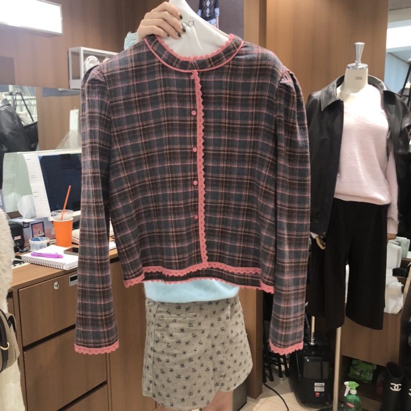 FLAT OGI東大門代購女士新款時尚休閑推薦真品襯衫蕾絲衫FLat OGI襯衫/蕾絲衫圖色2