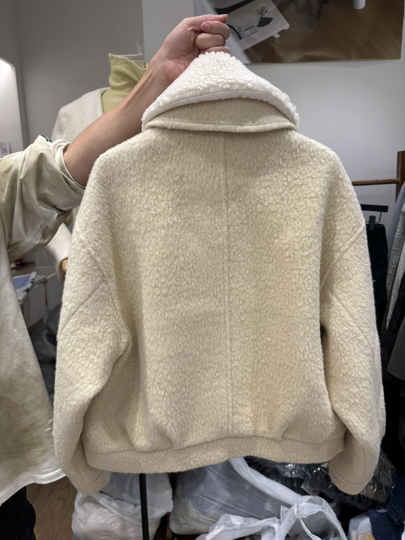 BIEN GARDER東大門實拍女裝新品人氣短款大衣毛領可拆可拆卸BIEN GARDER短款大衣