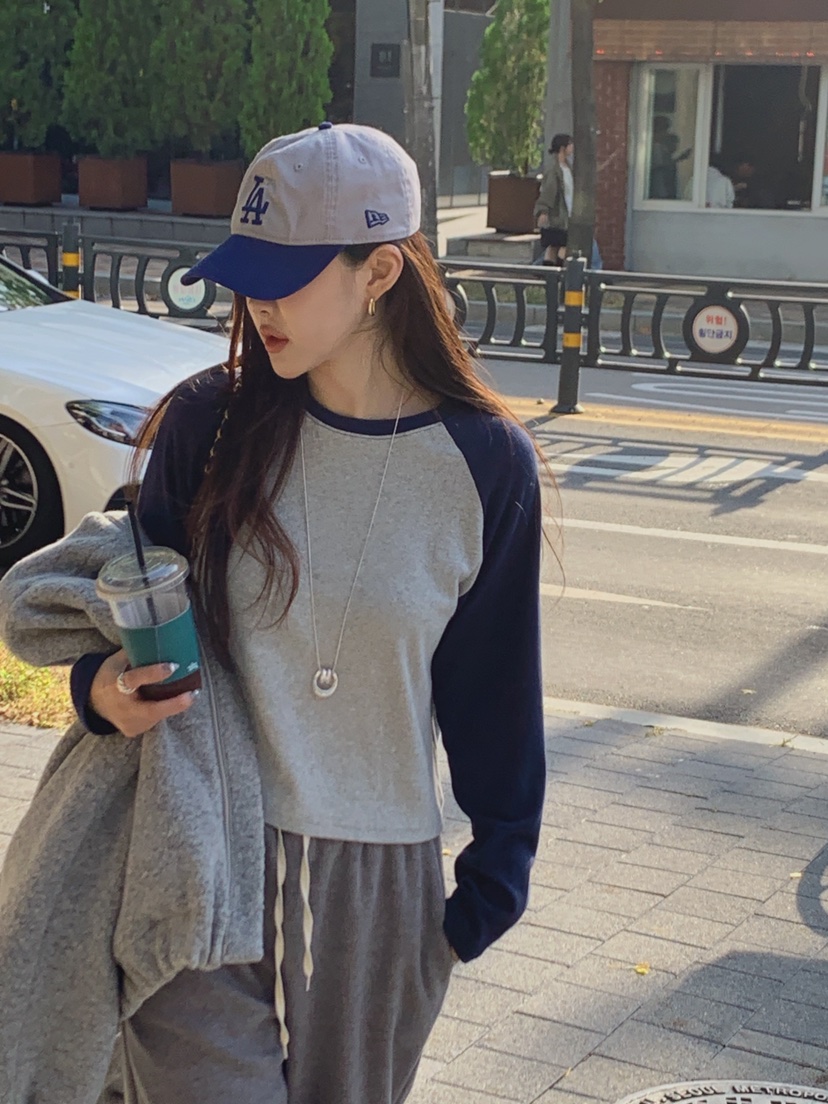 LA CREME東大門直郵女裝新款熱賣時尚休閑推薦人氣長袖T恤LA CREME長袖T恤