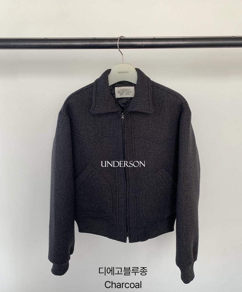 UNDERSON東大門代購女士新品時尚推薦真品人氣熱賣短款大衣UNDERSON短款大衣圖色1墨色