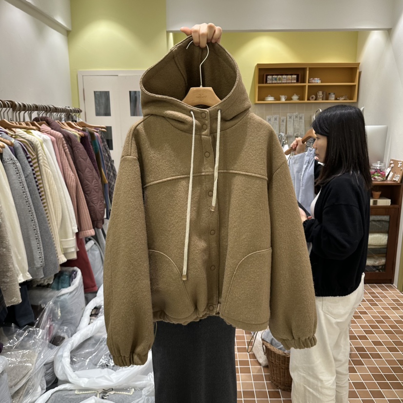 OURMOMENT東大門代購女裝新品休閑時尚推薦真品人氣短款大衣OURMOMENT短款大衣圖色3