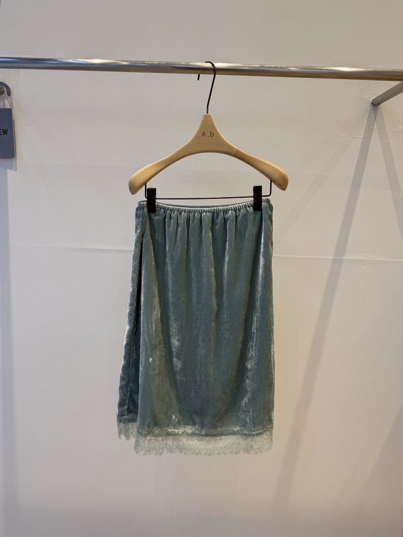 AUTUMN BEIGE-Q東大門直郵女裝新品休閑半身裙中短裙天鵝絨A.b/AUTUMN BEIGE半身裙/中短裙圖色1薄荷