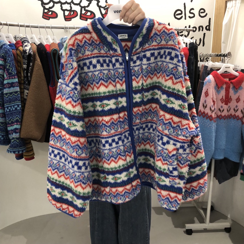 VENTI東大門代購女裝新款休閑推薦人氣真品熱賣時尚夾克羊皮VENTI夾克圖色2