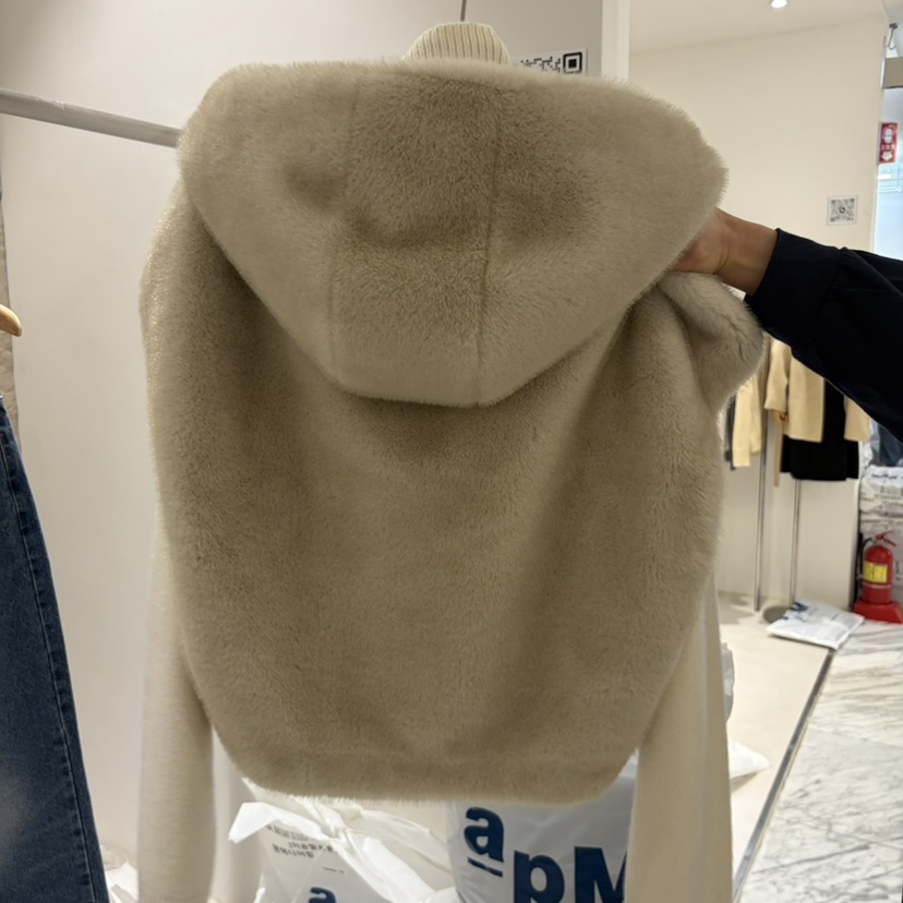 DEMAR韓國直郵女士新品職業真品休閑熱賣推薦馬甲連帽衫貂皮DEMAR ATELIER馬甲