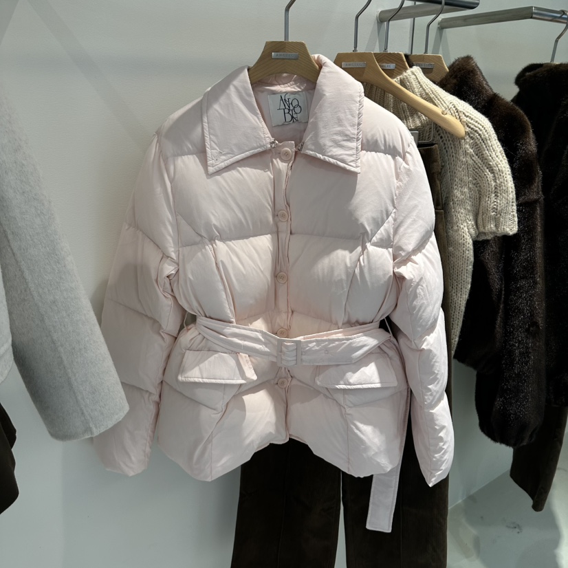 MER東大門代購女裝新品休閑人氣時尚短款羽絨服含腰帶羽絨MER/ANGELO BIANCO短款羽絨服圖色2
