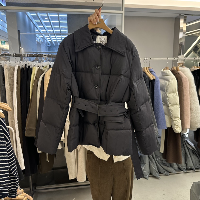MER東大門代購女裝新品休閑人氣時尚短款羽絨服含腰帶羽絨MER/ANGELO BIANCO短款羽絨服圖色3