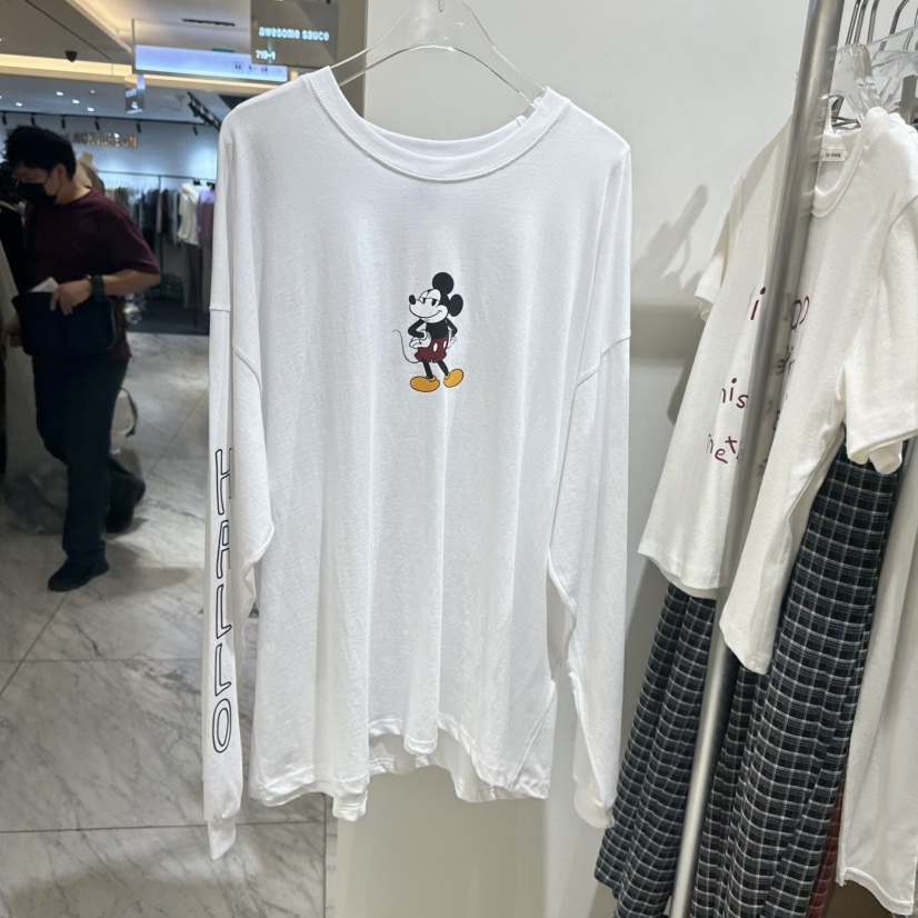 TOPDRESSING東大門實拍女裝新款休閑人氣真品長袖T恤米奇TOPDRESSING長袖T恤圖色1