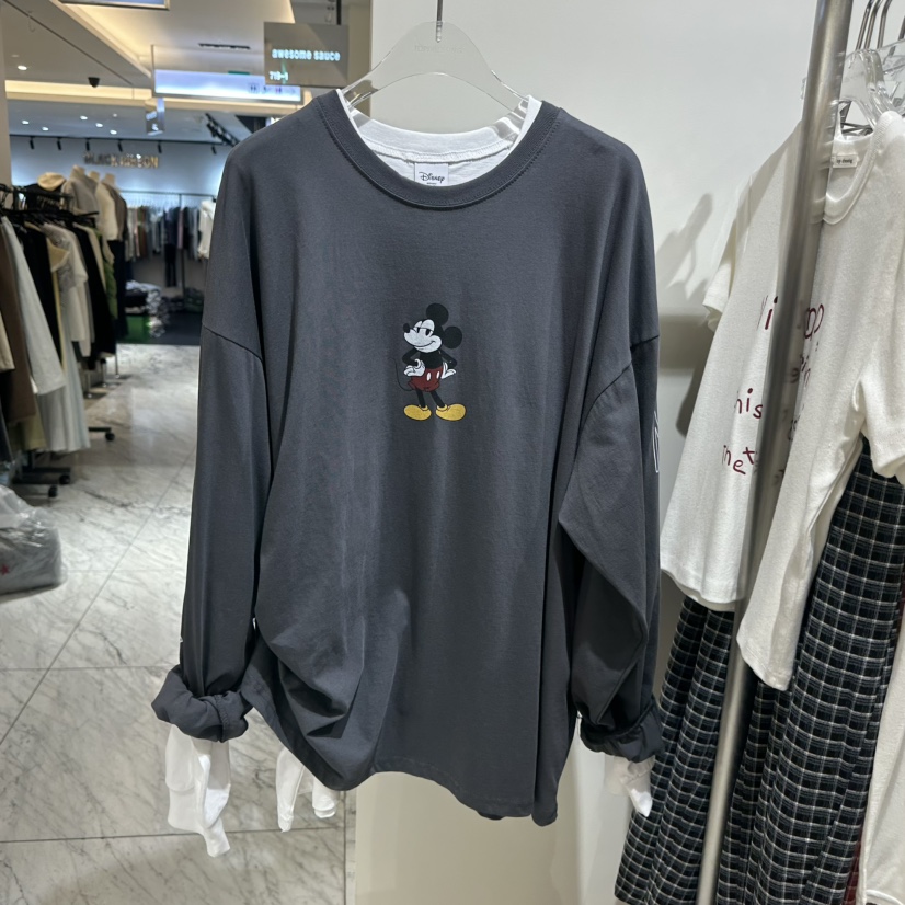 TOPDRESSING東大門實拍女裝新款休閑人氣真品長袖T恤米奇TOPDRESSING長袖T恤圖色2