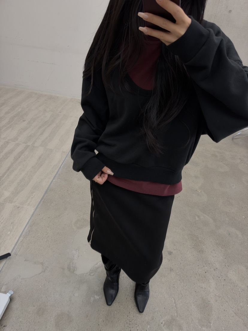 ELIA韓國代購女士新款時尚休閑真品熱賣推薦人氣衛衣深U領ELIA STUDIO衛衣