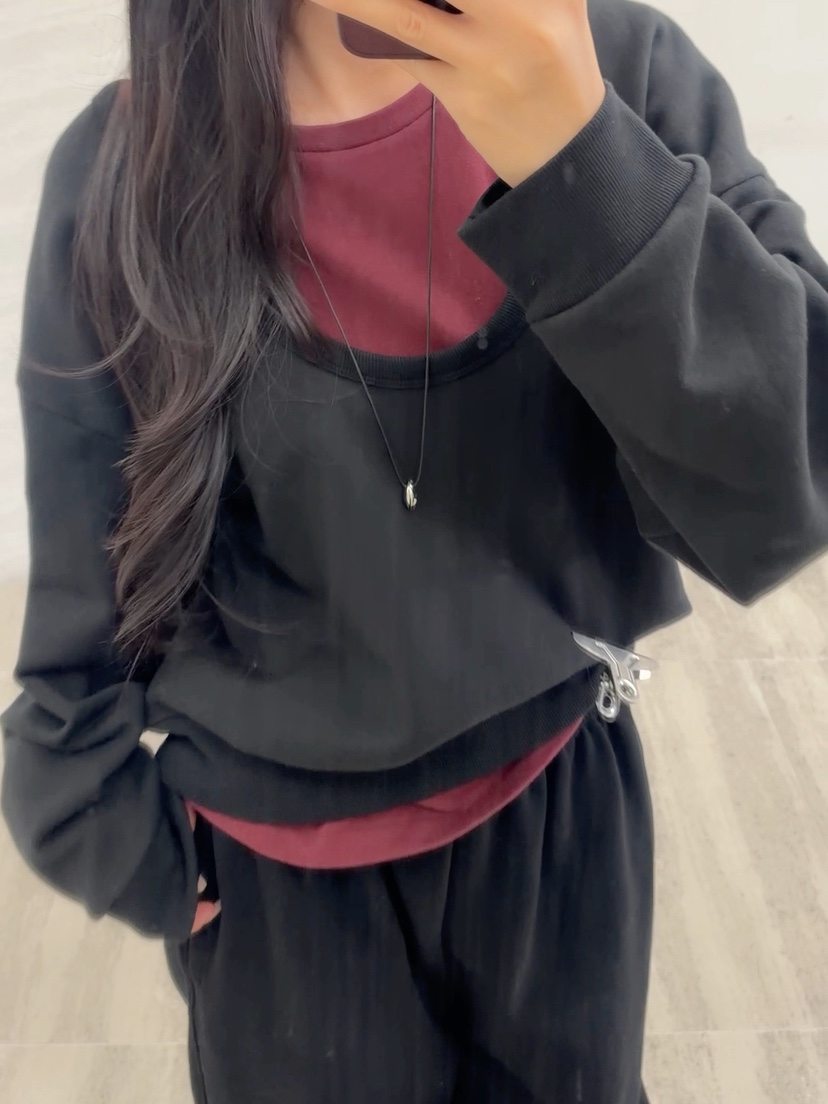 ELIA韓國代購女士新款時尚休閑真品熱賣推薦人氣衛衣深U領ELIA STUDIO衛衣