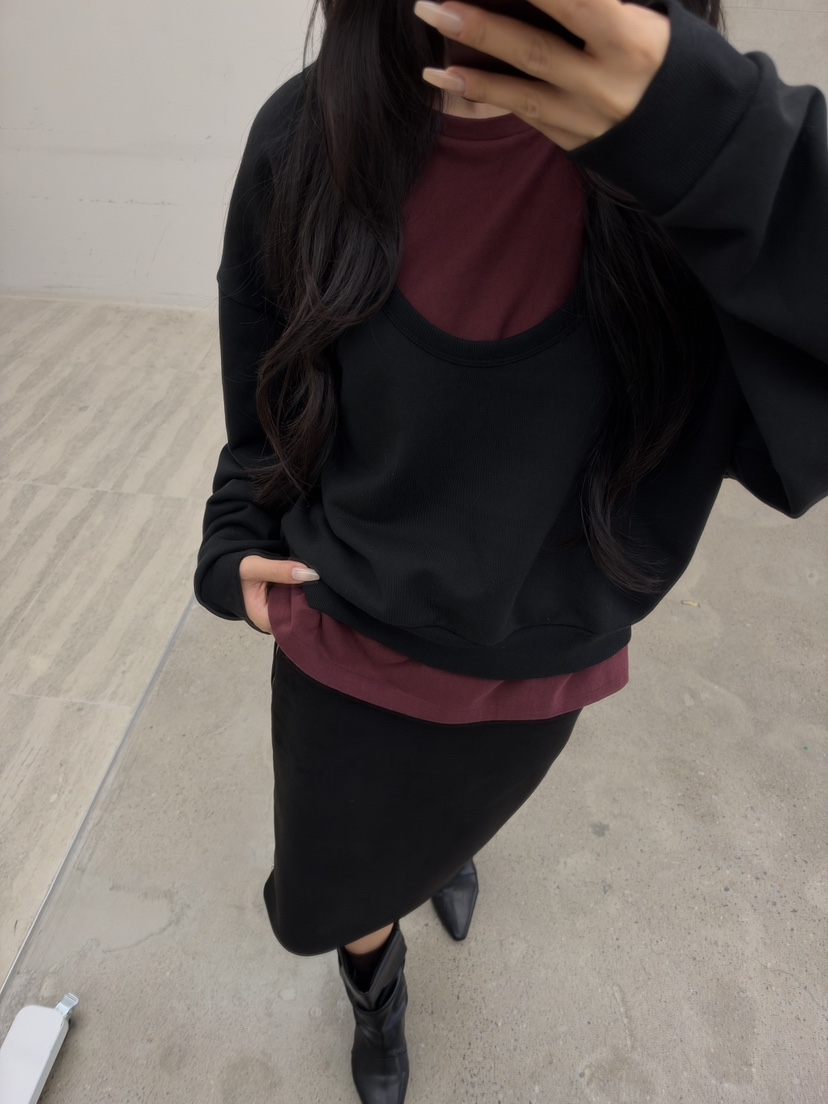 ELIA韓國代購女士新款時尚休閑真品熱賣推薦人氣衛衣深U領ELIA STUDIO衛衣
