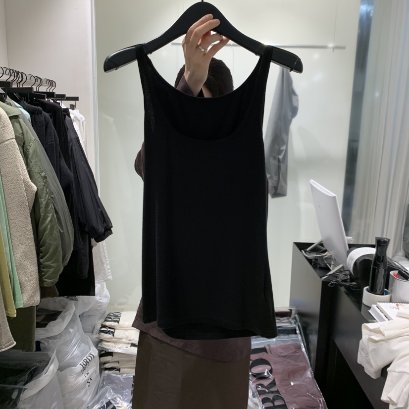 BROT東大門實拍女士新款真品人氣熱賣時尚休閑推薦吊帶背心BROT吊帶/背心圖色2黑