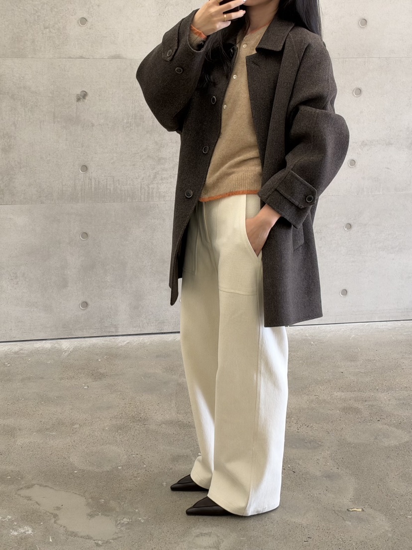 ELIA東大門直郵女裝新款推薦休閑人氣中長款大衣手工制作ELIA STUDIO中長款大衣