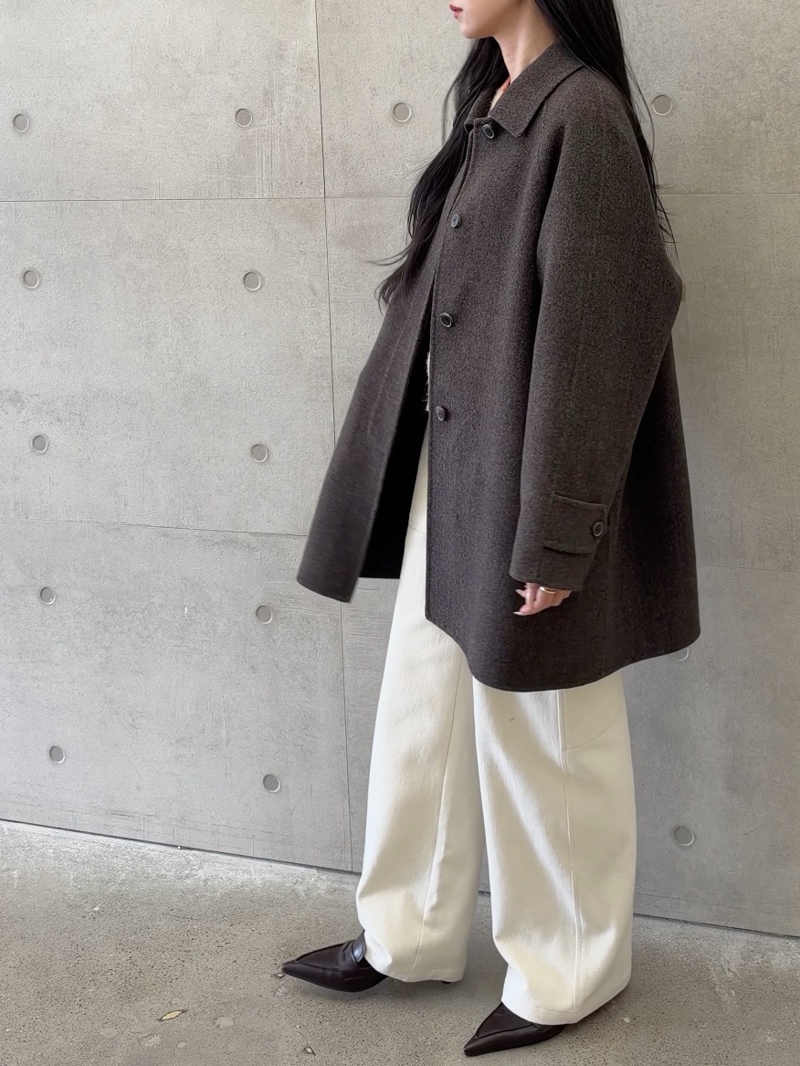 ELIA東大門直郵女裝新款推薦休閑人氣中長款大衣手工制作ELIA STUDIO中長款大衣