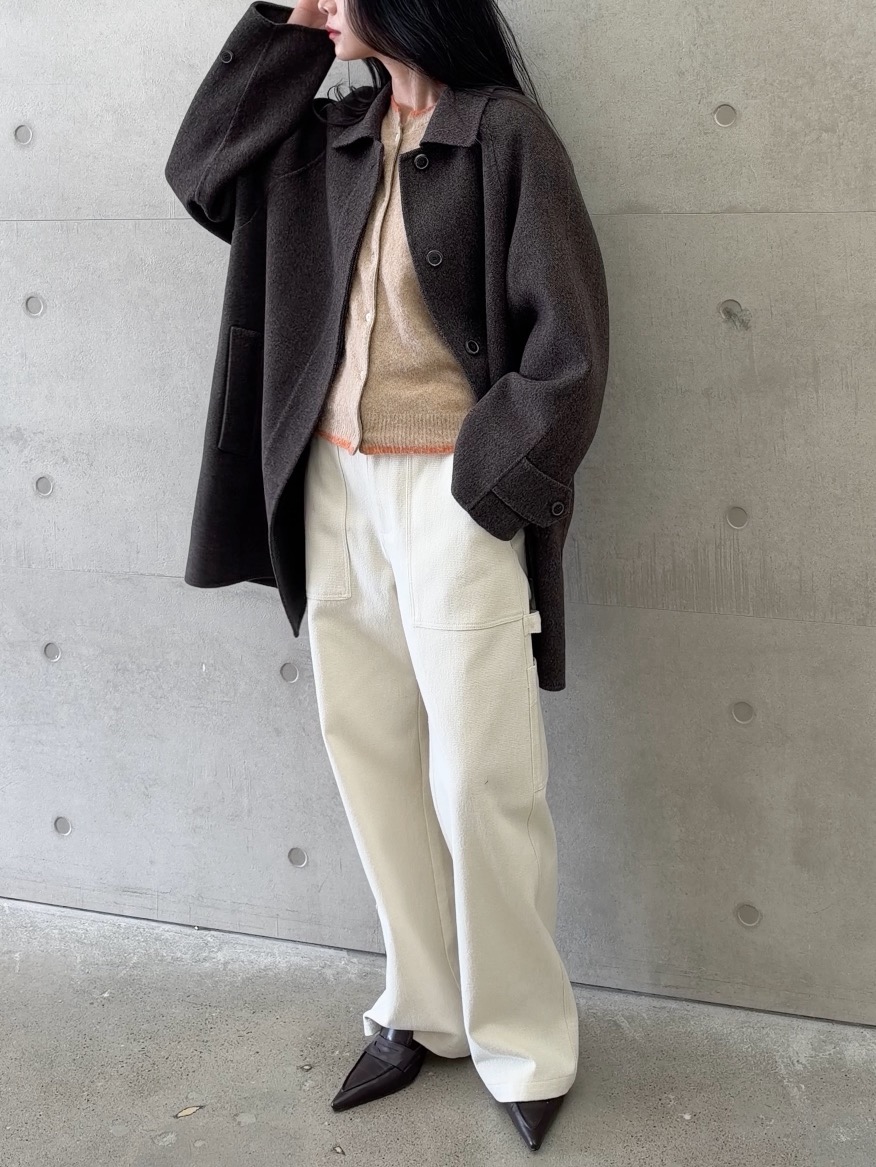 ELIA東大門直郵女裝新款推薦休閑人氣中長款大衣手工制作ELIA STUDIO中長款大衣