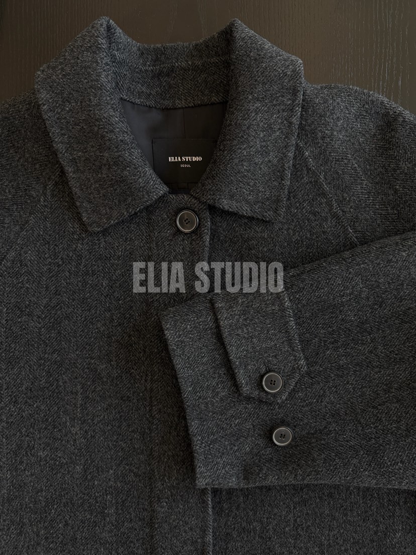 ELIA東大門直郵女裝新款推薦休閑人氣中長款大衣手工制作ELIA STUDIO中長款大衣
