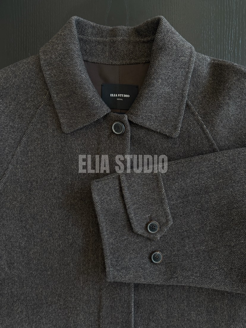 ELIA東大門直郵女裝新款推薦休閑人氣中長款大衣手工制作ELIA STUDIO中長款大衣