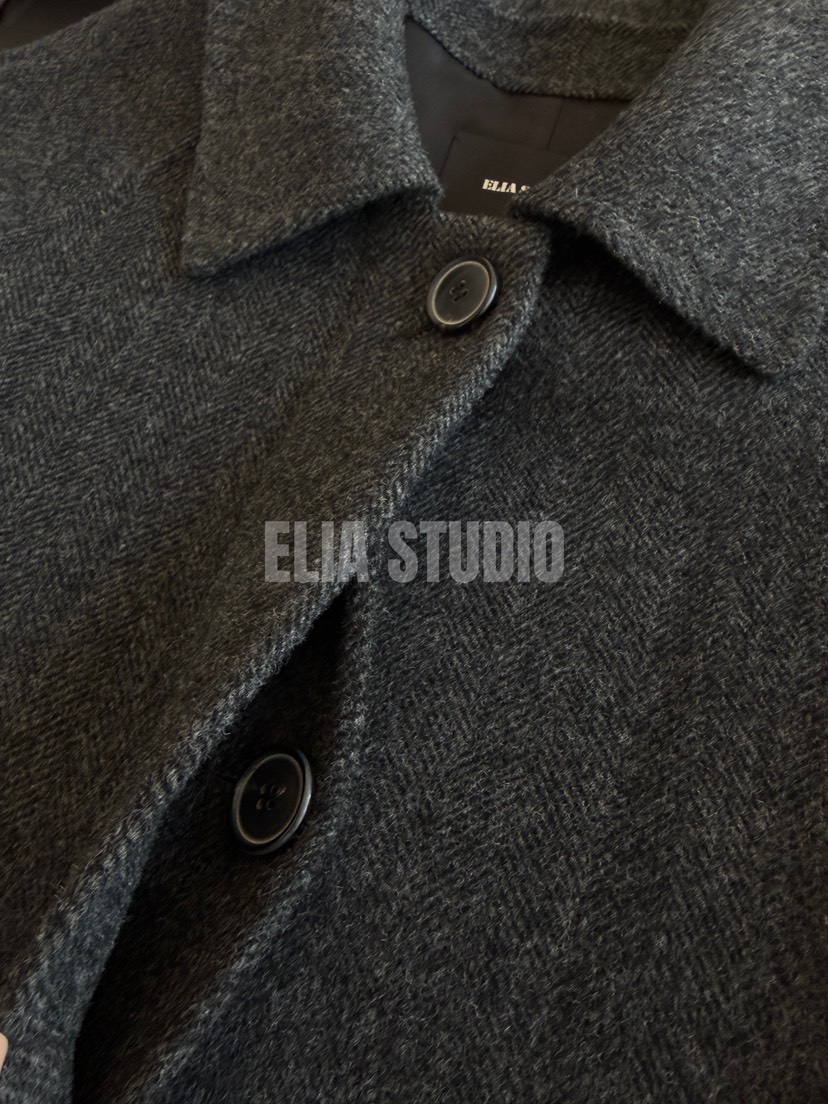 ELIA東大門直郵女裝新款推薦休閑人氣中長款大衣手工制作ELIA STUDIO中長款大衣