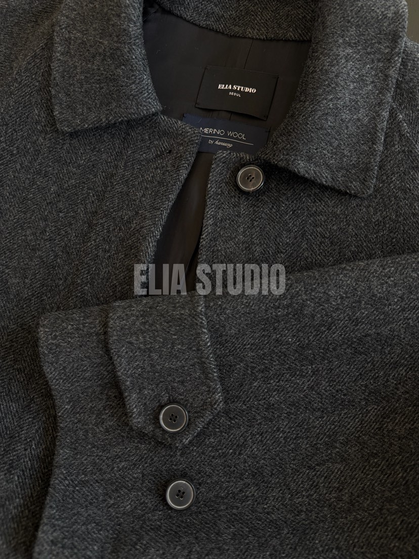 ELIA東大門直郵女裝新款推薦休閑人氣中長款大衣手工制作ELIA STUDIO中長款大衣