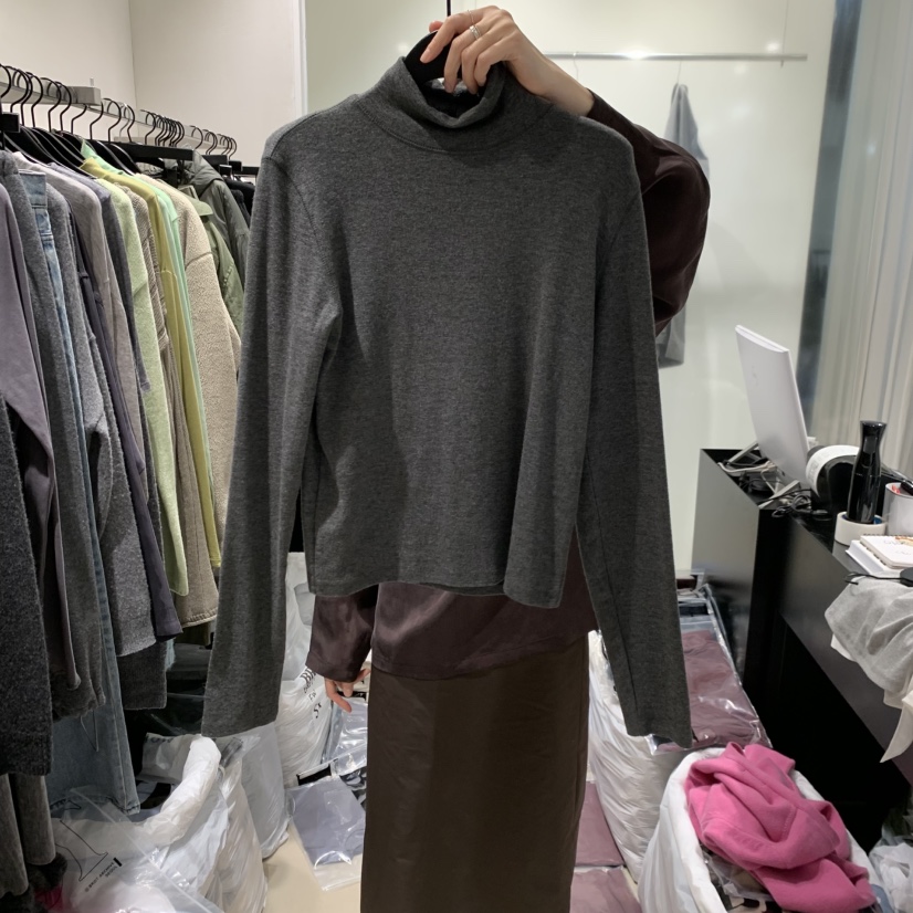 BROT韓國代購女士新品熱賣真品推薦人氣時尚休閑長袖T恤BROT長袖T恤圖色5墨