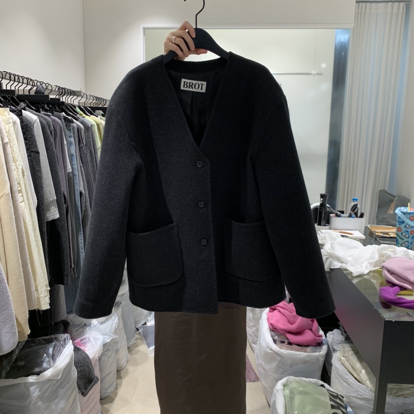 BROT東大門直郵女裝新品人氣休閑推薦熱賣時尚短款大衣手工BROT短款大衣圖色1