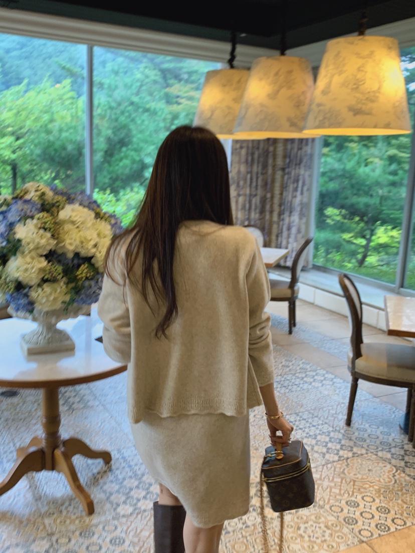 LA CREME韓國代購女士新品人氣時尚真品熱賣推薦針織衫開衫LA CREME針織衫