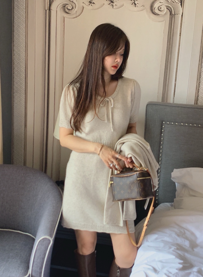 LA CREME韓國代購女裝新款熱賣時尚休閑人氣推薦連衣裙OPSLA CREME連衣裙