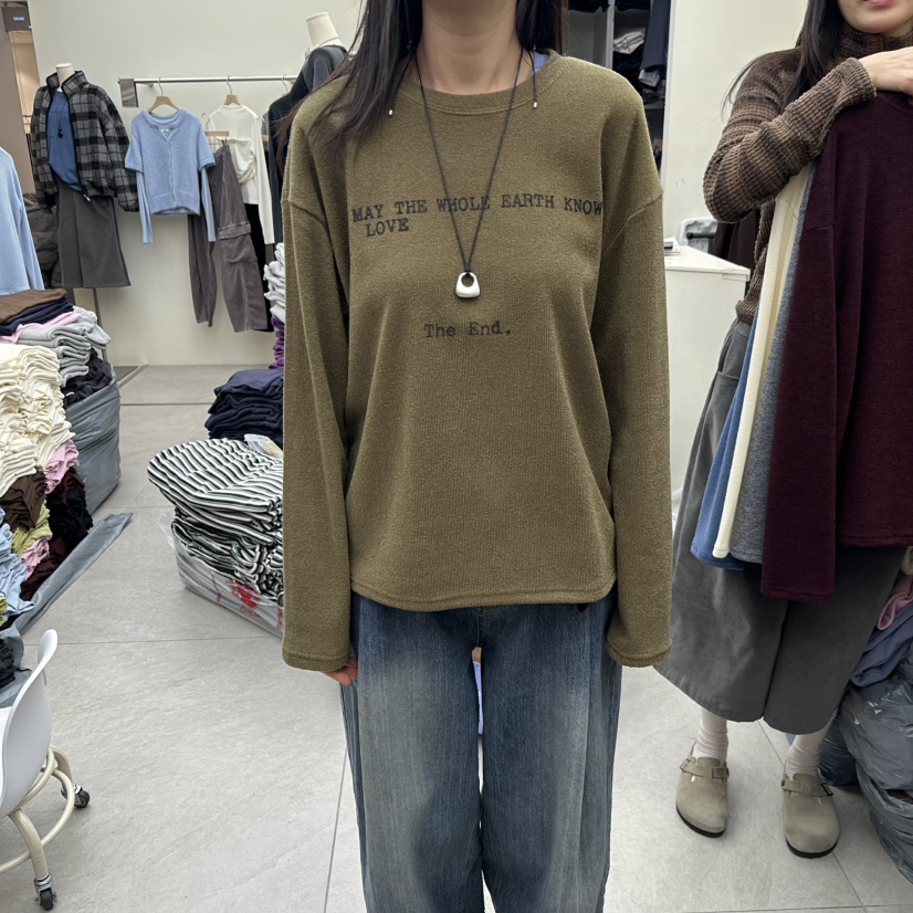 I MFACT韓國代購女裝新款時尚休閑真品熱賣人氣推薦長袖T恤I MFACT長袖T恤圖色1