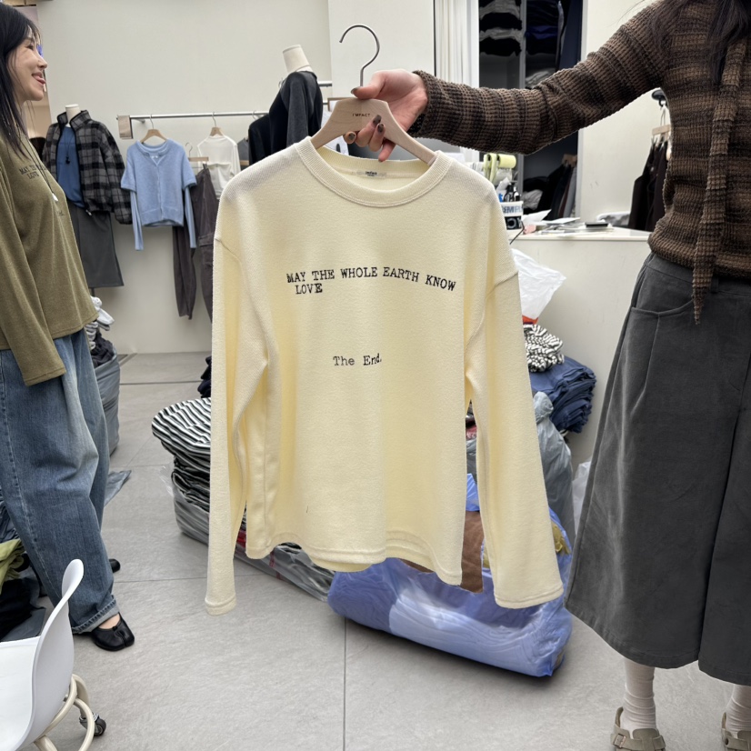 I MFACT韓國代購女裝新款時尚休閑真品熱賣人氣推薦長袖T恤I MFACT長袖T恤圖色2