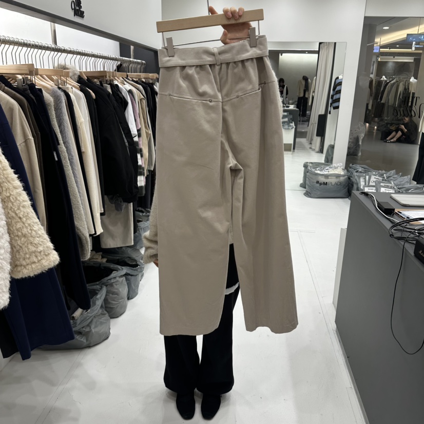 THE VALUE東大門代購女士新款人氣真品休閑褲含腰帶口袋THE VALUE休閑褲