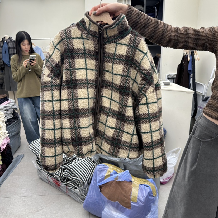 I MFACT東大門直郵女裝新款時尚真品推薦熱賣人氣夾克格子I MFACT夾克圖色2