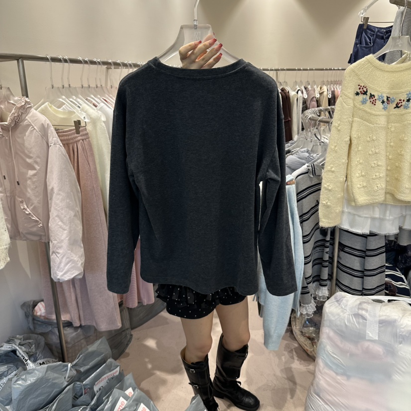 MIMME/LOOKK東大門代購女士新品休閑人氣時尚推薦長袖T恤MIMME/LOOKK長袖T恤