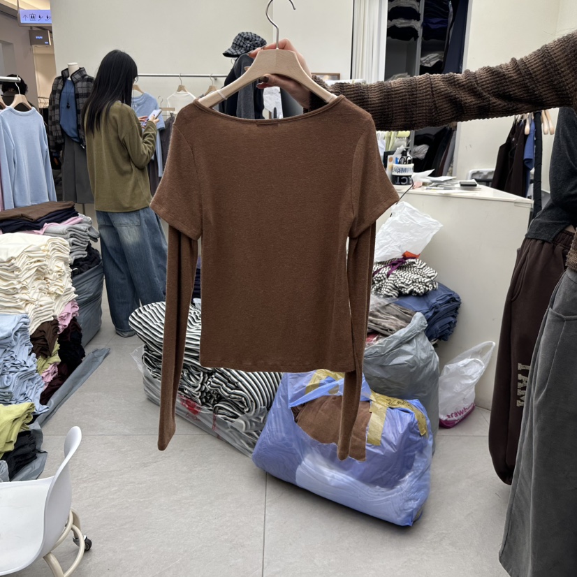 I MFACT東大門代購女裝新品推薦時尚休閑長袖T恤多層保暖I MFACT長袖T恤