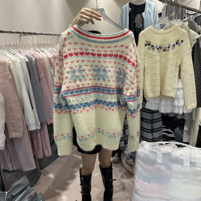 MIMME/LOOKK東大門直郵女裝新款人氣熱賣休閑時尚毛衣V領MIMME/LOOKK毛衣