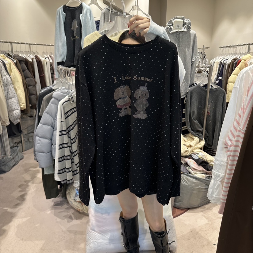 MIMME/LOOKK東大門實拍女裝新品熱賣人氣休閑時尚長袖T恤MIMME/LOOKK長袖T恤圖色2