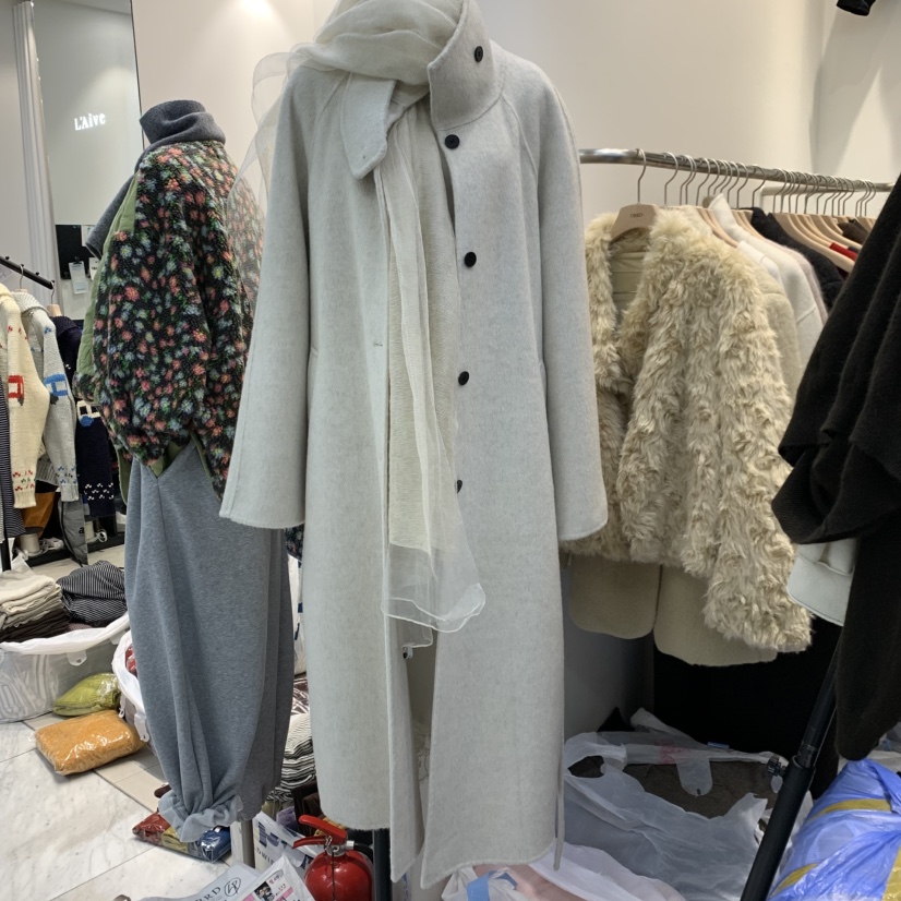 ORRD東大門實拍女裝新品時尚人氣熱賣真品中長款大衣手工ORRD中長款大衣圖色2